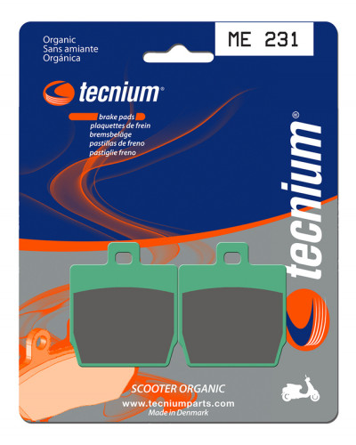 Plaquettes Freins TECNIUM Plaquettes de frein TECNIUM ME231 organique