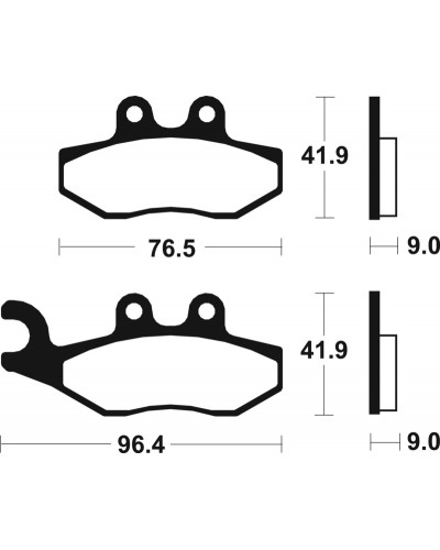 Plaquettes Freins TECNIUM Plaquettes de frein TECNIUM ME286 organique