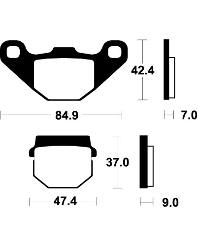 Plaquettes Freins TECNIUM Plaquettes de frein TECNIUM ME44 organique Plaquettes Freins TECNIUM Plaquettes de frein TECNIUM ME44 organique