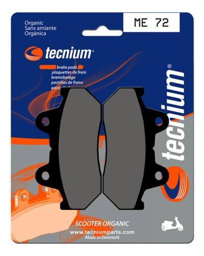 Plaquettes Freins TECNIUM Plaquettes de frein TECNIUM ME72 organique