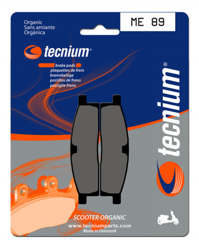 Plaquettes Freins TECNIUM Plaquettes de frein TECNIUM ME89 organique