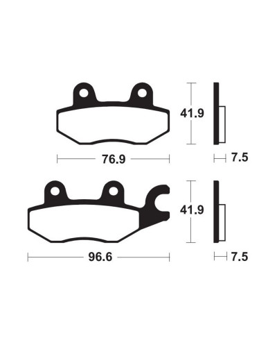 Plaquettes Freins TECNIUM Plaquettes de frein TECNIUM métal fritté - MF455 Plaquettes Freins TECNIUM Plaquettes de frein TECNIUM métal fritté - MF455