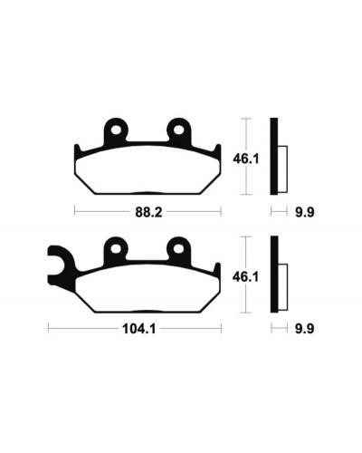 Plaquettes Freins TECNIUM Plaquettes de frein TECNIUM MF150 métal fritté