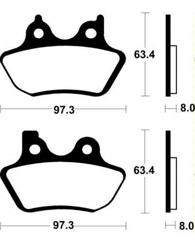 Plaquettes Freins TECNIUM Plaquettes de frein TECNIUM MF326 métal fritté