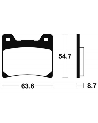 Plaquettes Freins TECNIUM Plaquettes de frein TECNIUM MF55 métal fritté