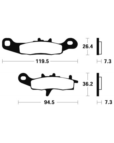 Plaquettes Freins TECNIUM Plaquettes de frein TECNIUM MOR226 métal fritté Plaquettes Freins TECNIUM Plaquettes de frein TECNIUM MOR226 métal fritté