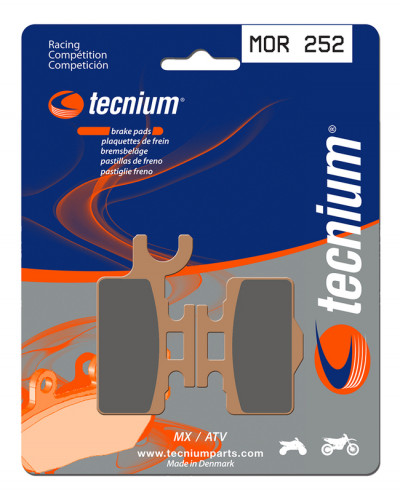 Plaquettes Freins TECNIUM Plaquettes de frein TECNIUM MOR252 métal fritté