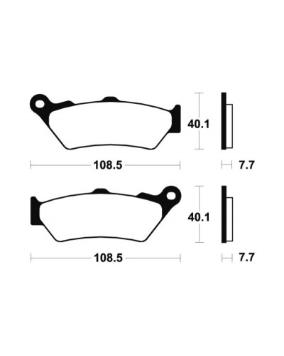 Plaquettes Freins TECNIUM Plaquettes de frein TECNIUM MR174 métal fritté