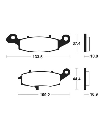 Plaquettes Freins TECNIUM Plaquettes de frein TECNIUM MR386 métal fritté