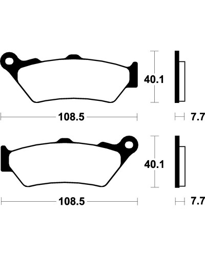 Plaquettes Freins TECNIUM Plaquettes de frein TECNIUM MX/ATV métal fritté - MOR174