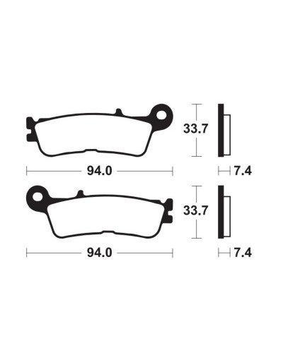 Plaquettes Freins TECNIUM Plaquettes de frein TECNIUM MX/ATV métal fritté - MOR465