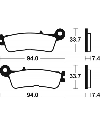 Plaquettes Freins TECNIUM Plaquettes de frein TECNIUM MX/Quad métal fritté - MO465