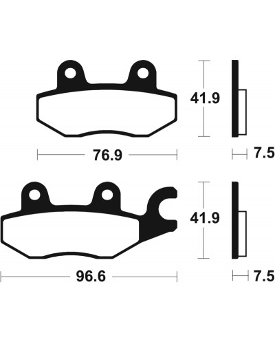 Plaquettes Freins TECNIUM Plaquettes de frein TECNIUM Professional Racing métal fritté - MSR455
