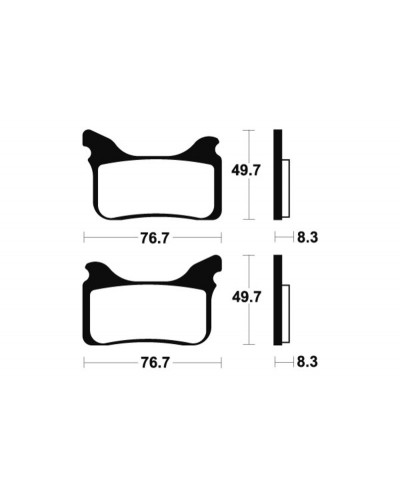 TECNIUM Plaquettes de frein TECNIUM Racing MX/Quad métal fritté - MOR342 TECNIUM Plaquettes de frein TECNIUM Racing MX/Quad métal fritté - MOR342