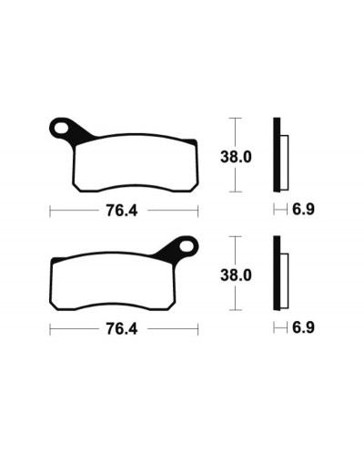 TECNIUM Plaquettes de frein TECNIUM Racing MX/Quad métal fritté - MOR366 TECNIUM Plaquettes de frein TECNIUM Racing MX/Quad métal fritté - MOR366