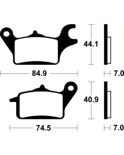 TECNIUM Plaquettes de frein TECNIUM Scooter organique - ME425 TECNIUM Plaquettes de frein TECNIUM Scooter organique - ME425