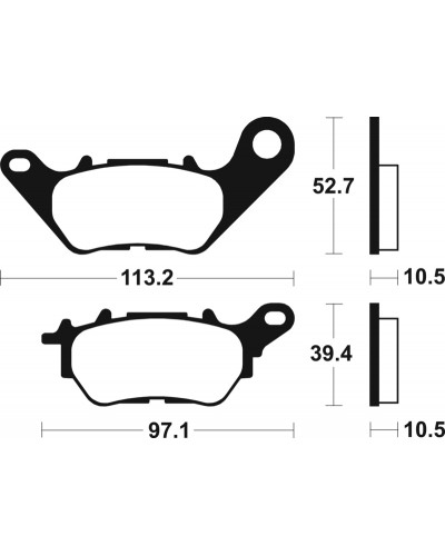 Plaquettes Freins TECNIUM Plaquettes de frein TECNIUM scooter organique - ME432