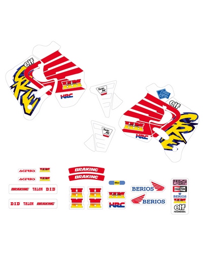 KIT STICKERS TECNOSEL Kit déco BLACKBIRD Replica Team Honda Enduro 1995