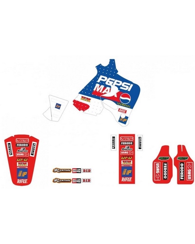 KIT STICKERS TECNOSEL Kit déco TECNOSEL Replica Team Honda Pepsi 1995