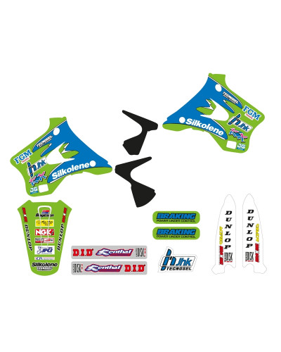 KIT STICKERS TECNOSEL Kit déco TECNOSEL Team Kawasaki 1996