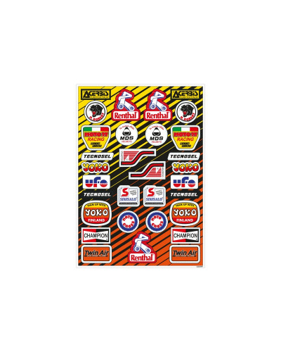 Stickers Déco Moto TECNOSEL Planche stickers TECNOSEL Vintage PVC