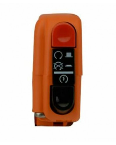 TOMMASELLI           Commodo électrique droit Tommaselli orange avec interrupteur 