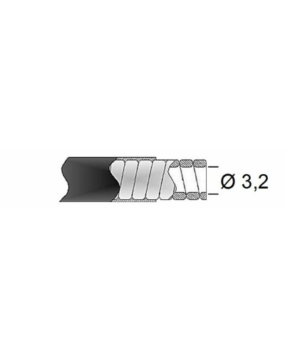 Câble Embrayage Moto TRANSFIL Gaine de frein 32/10 TRANSFIL - fil plat noir rouleau 30m