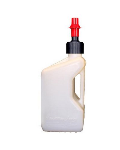 Jerrican Moto Tuff Jug Bidon D'essence Tuff Jug 10l Blanc  Translucide/bouchon Rouge - Satisfait Ou Remboursé 