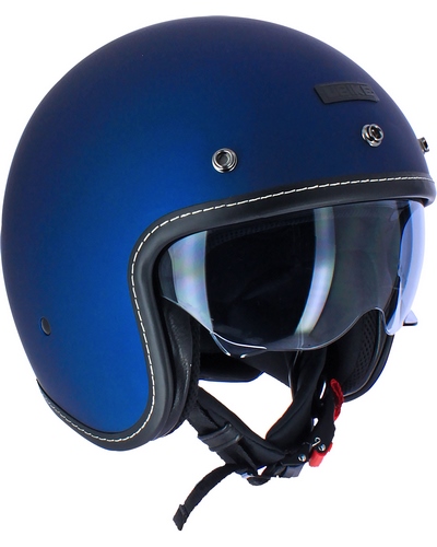 Casque Jet Moto UBIKE CHALLENGE BLEU METAL MAT