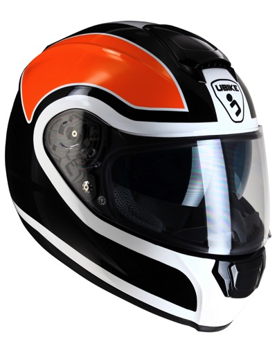 Casque Intégral Moto UBIKE CHRONOS RACING ORA. BRIL.