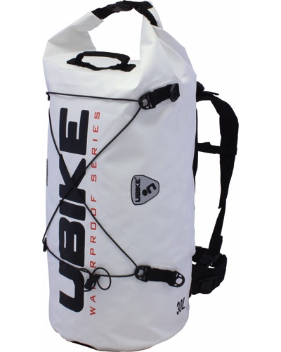 Sac à Dos Moto UBIKE Cylinder Bag 30l NOIR / BLANC