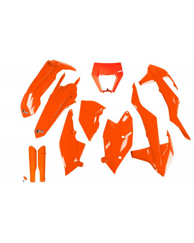 Plastiques Accessoires Moto UFO BODY KIT FULL EXC 17-19 FL OR Plastiques Accessoires Moto UFO BODY KIT FULL EXC 17-19 FL OR