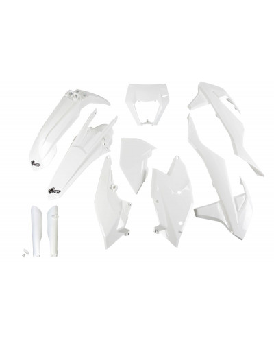 Plastiques Accessoires Moto UFO BODY KIT FULL EXC 17-19 WH Plastiques Accessoires Moto UFO BODY KIT FULL EXC 17-19 WH