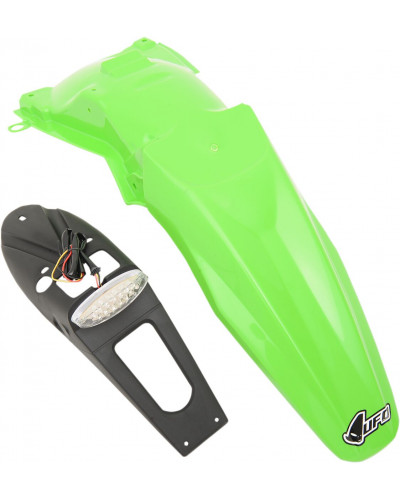 Garde Boue Moto Spécifique UFO FENDER W/LITE KLX450R GRN Garde Boue Moto Spécifique UFO FENDER W/LITE KLX450R GRN