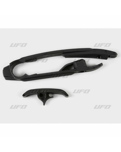 UFO                  Kit patin de bras oscillant + patin de chaîne inférieur UFO noir KTM 