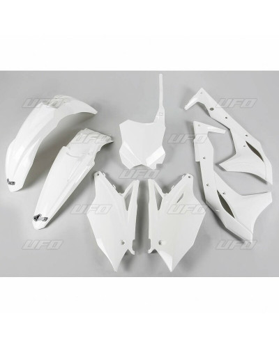 Kit Plastique Moto UFO Kit plastique UFO blanc Kawasaki KX250F