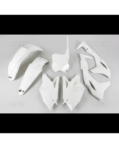 Kit Plastique Moto UFO Kit plastique UFO blanc Kawasaki KX250F