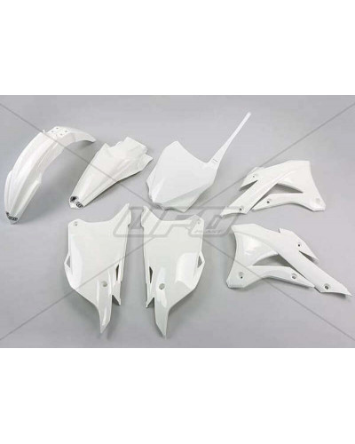 Kit Plastique Moto UFO Kit plastique UFO blanc Kawasaki KX85