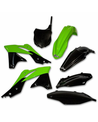 Kit Plastique Moto UFO Kit plastique UFO couleur origine (2013) vert/noir Kawasaki KX250F