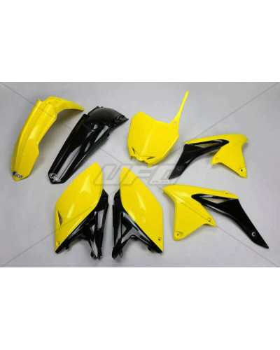 Kit Plastique Moto UFO Kit plastique UFO couleur origine (2014) jaune/noir Suzuki RM-Z250