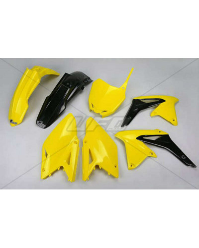 Kit Plastique Moto UFO Kit plastique UFO couleur origine (2014) jaune/noir Suzuki RM-Z450