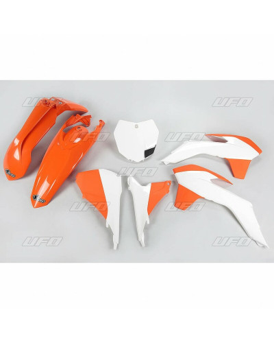 Kit Plastique Moto UFO Kit plastique UFO couleur origine (2015) orange/blanc KTM