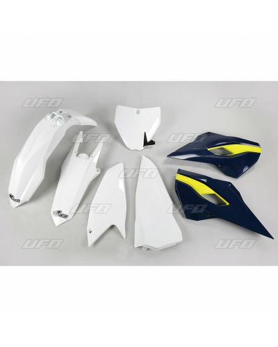 Kit Plastique Moto UFO Kit plastique UFO couleur origine (2016) blanc/bleu Husqvarna TC250