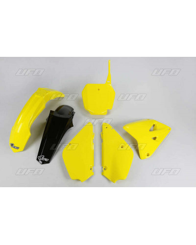 Kit Plastique Moto UFO Kit plastique UFO couleur origine (2016) jaune/noir restylé Suzuki RM85