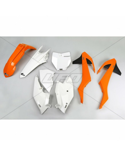 Kit Plastique Moto UFO Kit plastique UFO couleur origine (2016) orange/blanc/noir KTM
