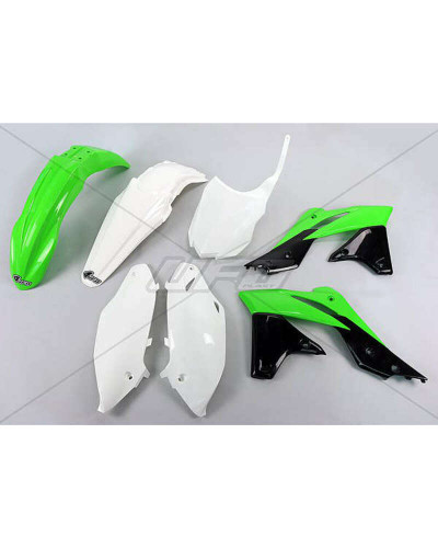 Kit Plastique Moto UFO Kit plastique UFO couleur origine (2016) vert/noir/blanc Kawasaki KX250F