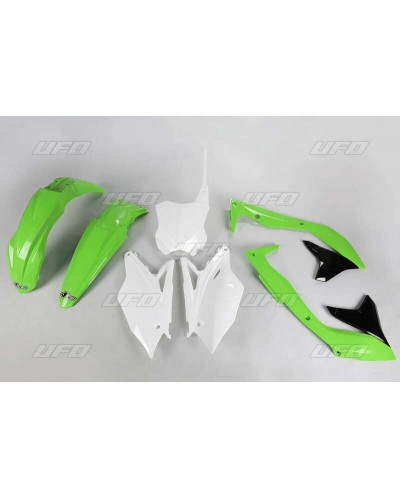 Kit Plastique Moto UFO Kit plastique UFO couleur origine (2016) vert/noir/blanc Kawasaki KX450F