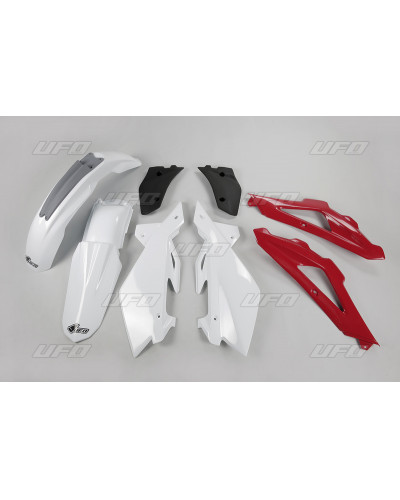 Kit Plastique Moto UFO Kit plastique UFO couleur origine blanc/rouge/gris Husqvarna CR125/CR250