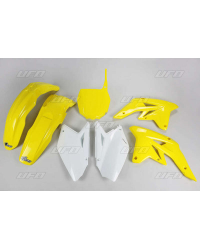 Kit Plastique Moto UFO Kit plastique UFO couleur origine jaune/blanc Suzuki RM-Z250