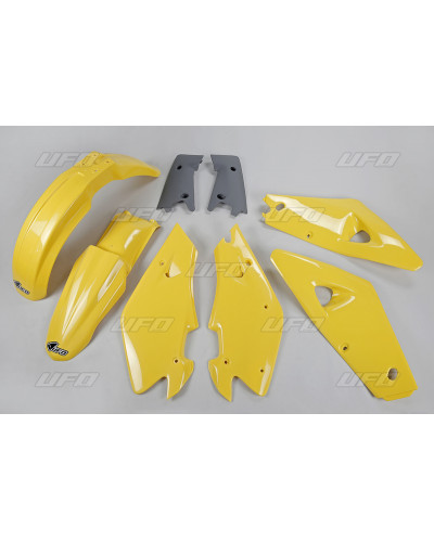 Kit Plastique Moto UFO Kit plastique UFO couleur origine jaune/gris Husqvarna CR125/250